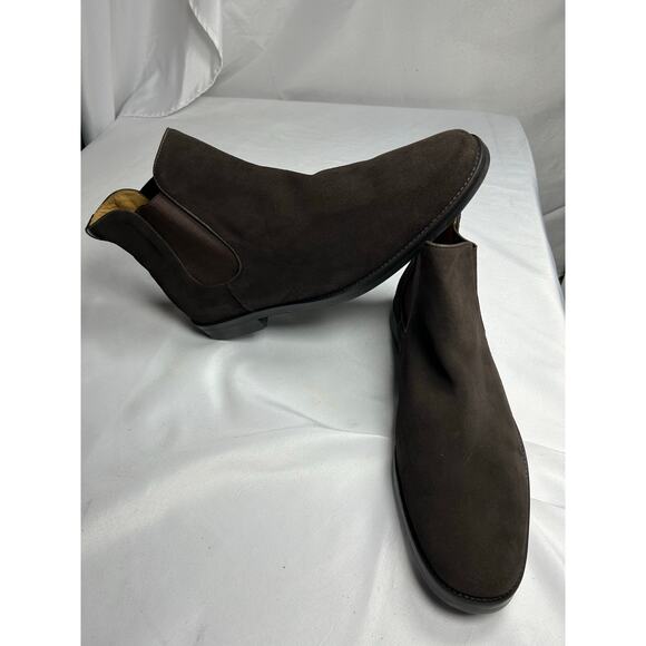 Peter Millar Mens Boots Brown Suede Chelsea Ankle Boots Size 13 MADE IN BRAZIL main image 8